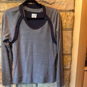 adidas Originals Gray and Blue Raglan Sweatshirt